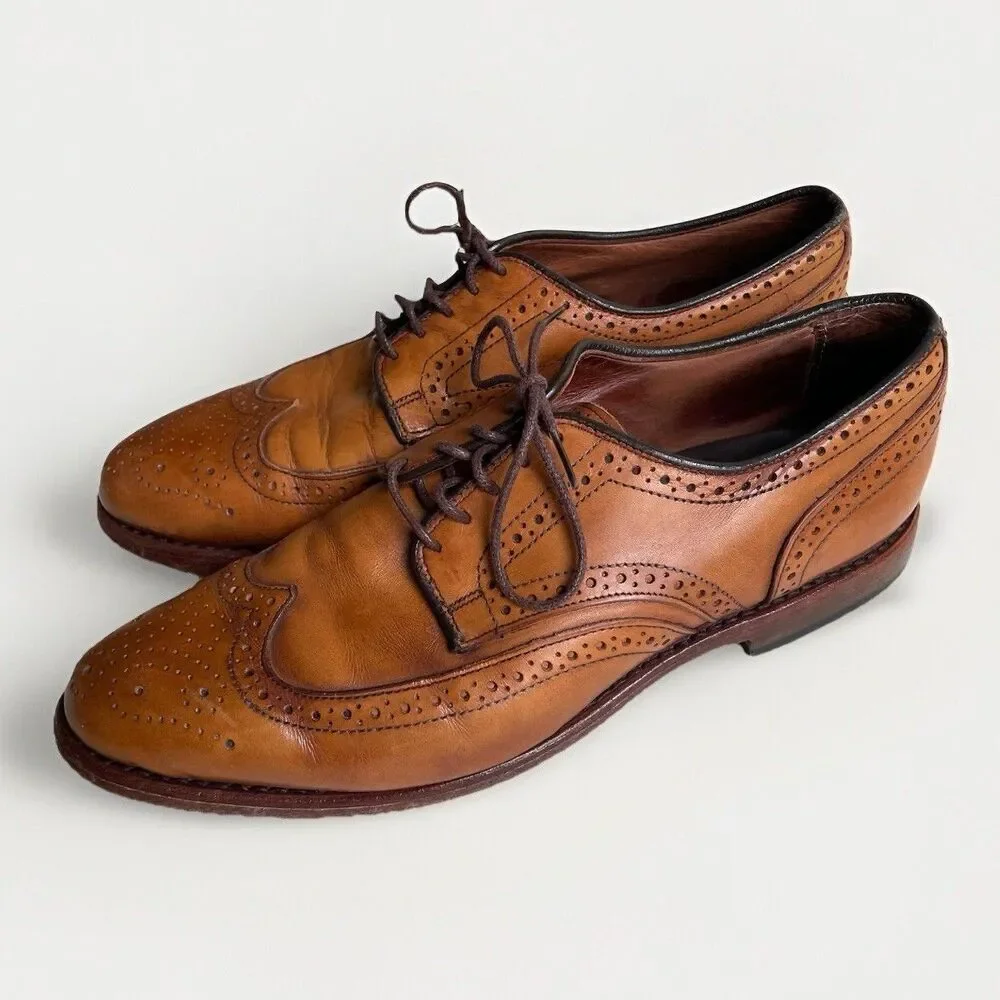 Allen Edmonds 8 D‎ McAllister Wingtip Oxford Dress Shoes Walnut Brown Leather